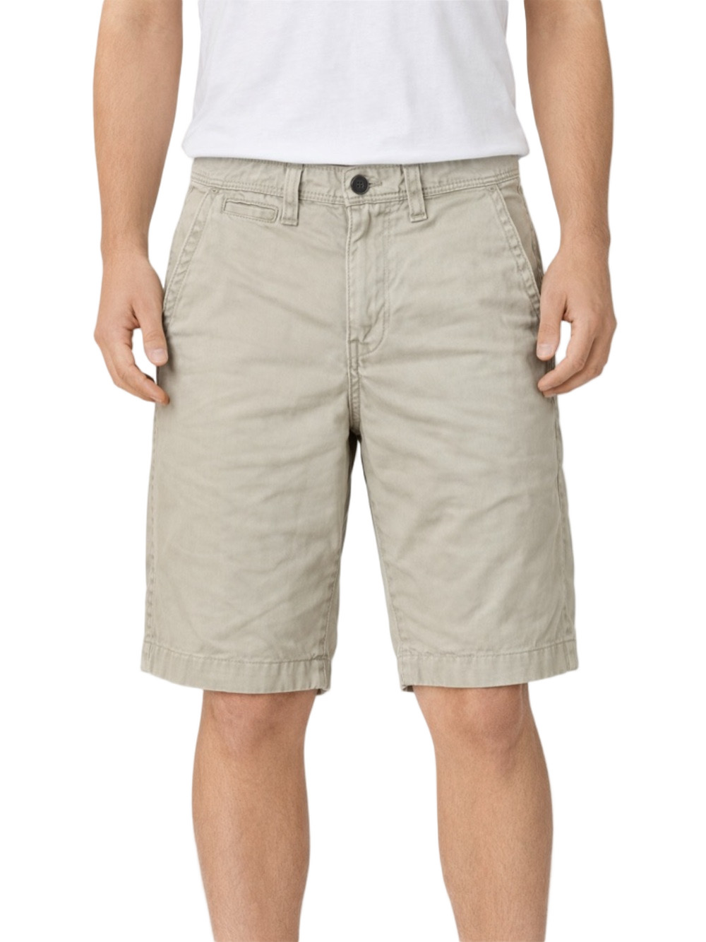Arizona Jean Company flex classic Men's Cream Flat Front cotton Shorts